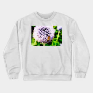 Bee On Small Globe Thistle 6 Crewneck Sweatshirt